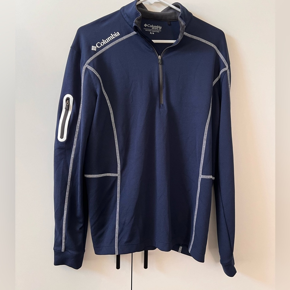 Blue & white golf mens Columbia pullover